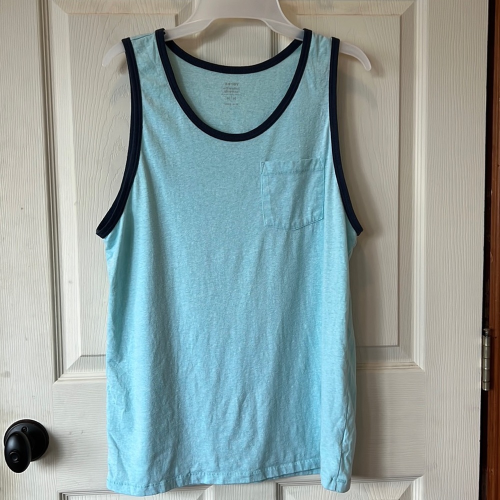 blue old navy M tank top